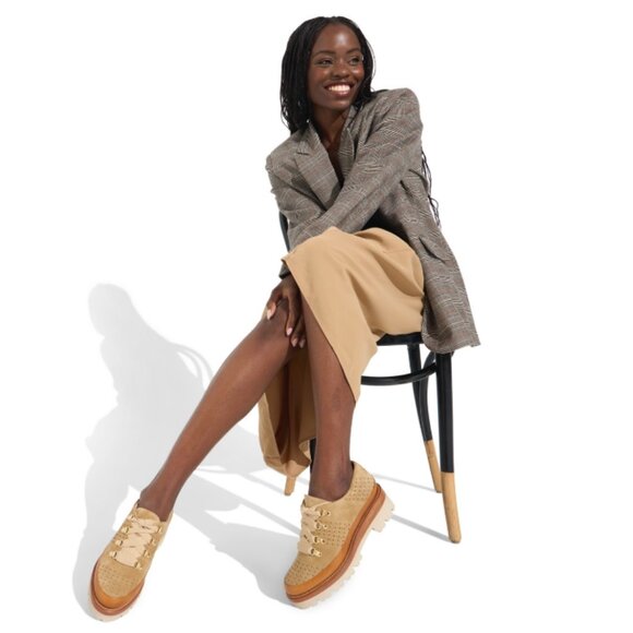 THE OFFICE OF ANGELA SCOTT *NEW* Ms. Josephine Perforated Suede Oxford Loafers - Picture 2 of 16